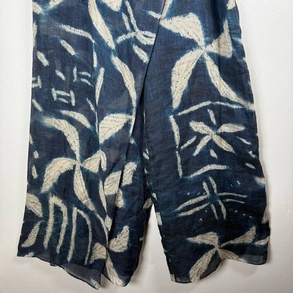 Ralph Lauren Purple Label Yazmin Batik Print Linen Silk Pants Size 8 - Picture 3 of 16